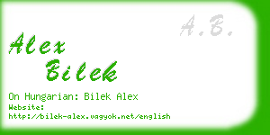 alex bilek business card